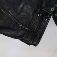 Wilsons Black Leather Biker Jacket XL Thinsulate Lined Motorcycle Jacket Vintage