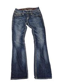 Rock Revival Alanis Boot Jeans Womens W30 L30 Bootcut Sequin Blue Denim Y2K