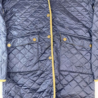 Ralph Lauren Quilted Diamond-Stitch Barn Coat with Corduroy Trim (Size XL)