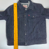 Levi's Trucker Jacket Navy Flocked Suede Effect Snap Button Size XL