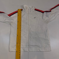 Nike White Red Black Windbreaker Jacket Size M Vintage Y2K