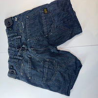 G-Star Raw 3301 Cargo Denim Shorts W32 Blue Utility Y2K