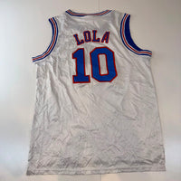 Tune Squad Lola Bunny #10 Basketball Jersey Vest Size M Space Jam White Mesh Top