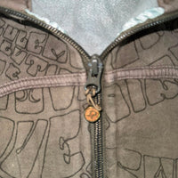 Lululemon Scuba Hoodie Graphic Print Olive Grey Zip Up Size S
