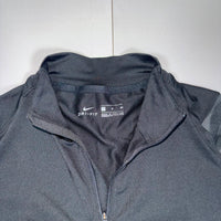 Nike Dri-FIT Womens Quarter Zip Training Top Black Grey Size S