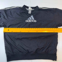 Vintage Adidas 3-Stripe Windbreaker Pullover Sweatshirt Size L