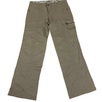 Natural Reflections Cargo Trousers Womens Size 10(W34) Khaki Cotton Zip Pocket