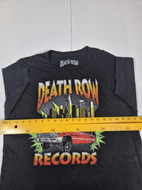 Death Row Records Graphic T-Shirt Faded Black Lowrider Print Size L