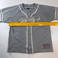 PJ Mark New York Baseball Jersey Grey Mesh XL Y2K Streetwear