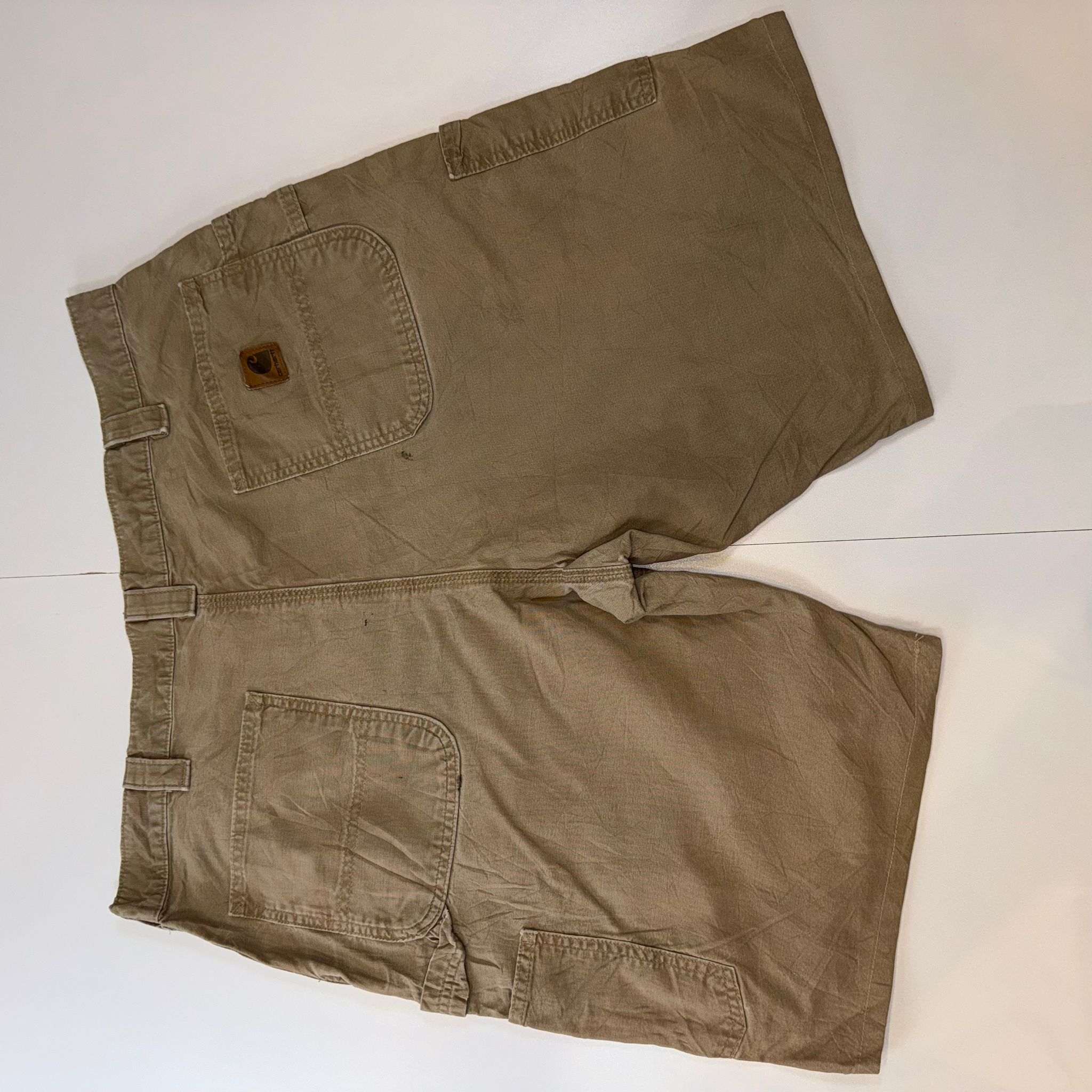 Vintage Carhartt Cargo Shorts Beige Relaxed Fit Utility Workwear Men’s W40