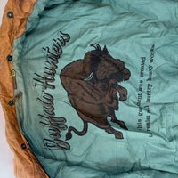 Vintage Avirex Style Distressed Leather Bomber Flight Jacket Brown Buffalo Hunters 52 XXL