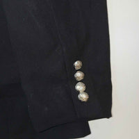 Lauren Ralph Lauren Double-Breasted Wool Blazer with Bullion Crest Buttons (Size 10)