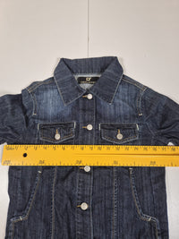 Dsquared2 Denim Trucker Jacket Dark Wash Fitted Cropped Size M