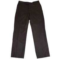 Burberry London Wool Tailored Trousers Charcoal Brown Straight Leg Size W32