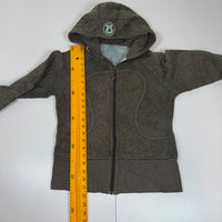 Lululemon Scuba Hoodie Graphic Print Olive Grey Zip Up Size S