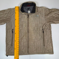The North Face Quilted Insulated Jacket Khaki Fleece Collar Size L