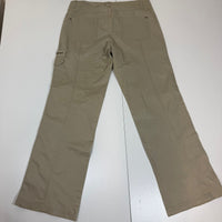 Natural Reflections Cargo Trousers Womens Size 10(W34) Khaki Cotton Zip Pocket