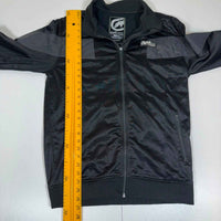 Ecko Unltd Track Jacket Black Grey Colourblock Rhino Graphic Zip Up Size S