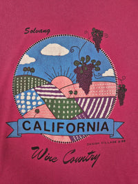 Hanes Solvang California Wine Country Graphic T-Shirt Pink Size Large