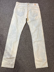 Levi’s Women’s 504 Eco Straight Fit Off-White Light Blue Jeans – P443