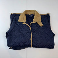 Ralph Lauren Quilted Diamond-Stitch Barn Coat with Corduroy Trim (Size XL)