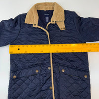 Ralph Lauren Quilted Diamond-Stitch Barn Coat with Corduroy Trim (Size XL)