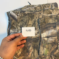 Mossy Oak Camo Hunting Trousers Drawstring Cuff Zip Pocket Size M