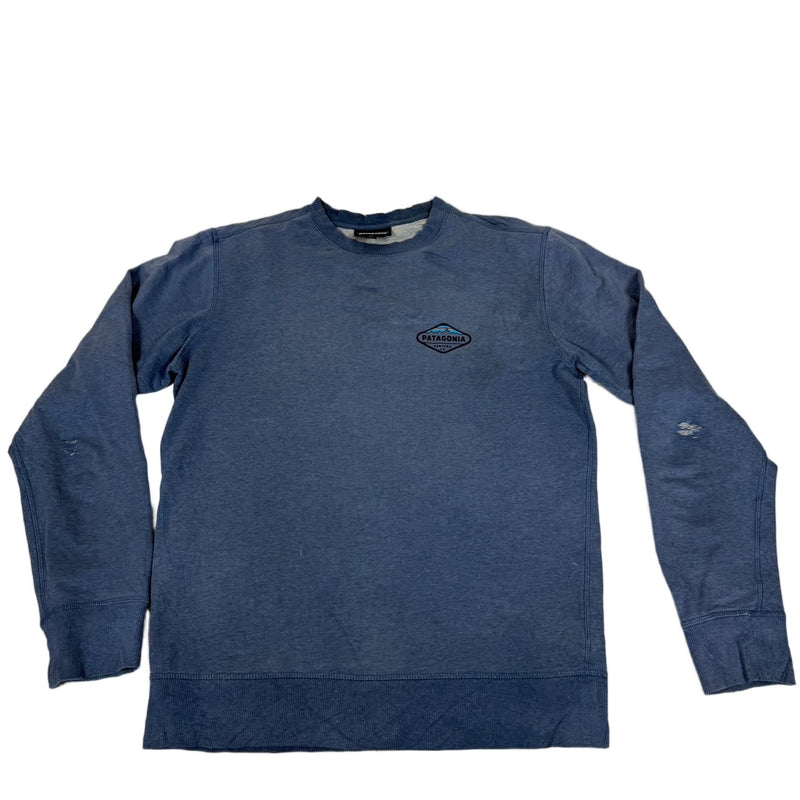 Patagonia Ventura CA Logo Crewneck Sweatshirt Heather Blue Organic Cotton Men’s Size S