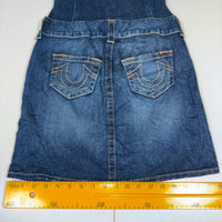 True Religion Denim Shirt Dress Fitted A-Line Blue Size XS Y2K