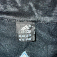 Adidas Originals Black Blue Track Jacket XXL Trefoil Full Zip Y2K Retro Oversized