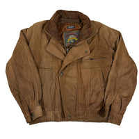 Adventure Bound By Wilsons Leather Bomber Jacket Tan Thinsulate Size M