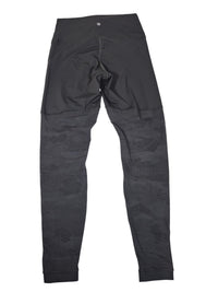 Lululemon Leggings Camo Mesh Panel Charcoal Grey High Rise Size 10