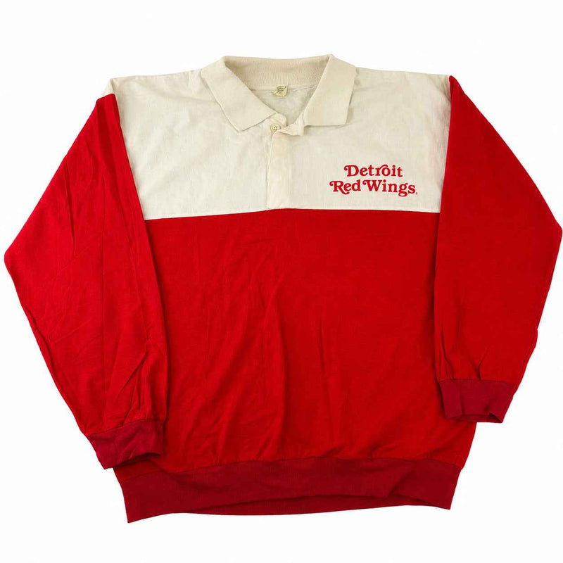 Detroit Red Wings Collared Pullover Sweatshirt (Adult Large)