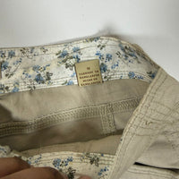 Natural Reflections Cargo Trousers Womens Size 10(W34) Khaki Cotton Zip Pocket