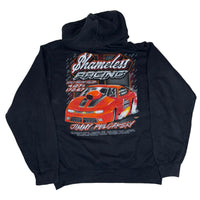 Shameless Racing Drag Car Graphic Pullover Hoodie Black Size M