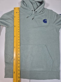 Carhartt Pullover Hoodie Sage Green Logo Print Size S