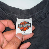 Harley-Davidson Long Sleeve T-Shirt Christmas Holly Graphic Black Size S