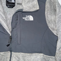 The North Face Denali Fleece Jacket Grey Navy Full Zip Womens Size S
