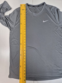 Nike Running Dri-FIT Long Sleeve Top Grey Reflective Swoosh Mens Size L