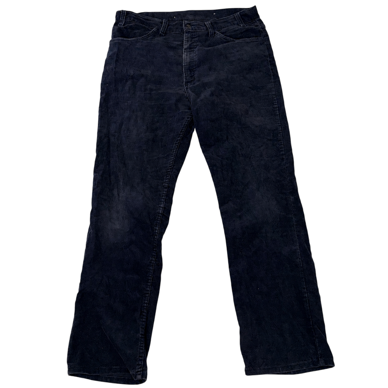 Vintage Levi's Navy Blue Corduroy Trousers W36 L30 Straight Leg Made in USA 90s