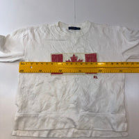 Polo Ralph Lauren Canada Flag Sweatshirt White Fleece Crewneck Size S Vintage Style