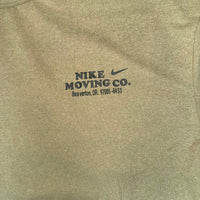 Nike Dri-Fit Moving Co Graphic T-Shirt Olive Green Novelty Print Size M