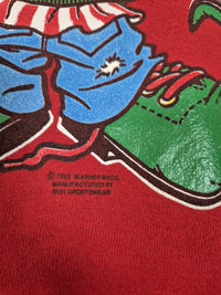 Jerzees Tweety Bird Christmas Elf Sweatshirt Red Warner Bros Size XL