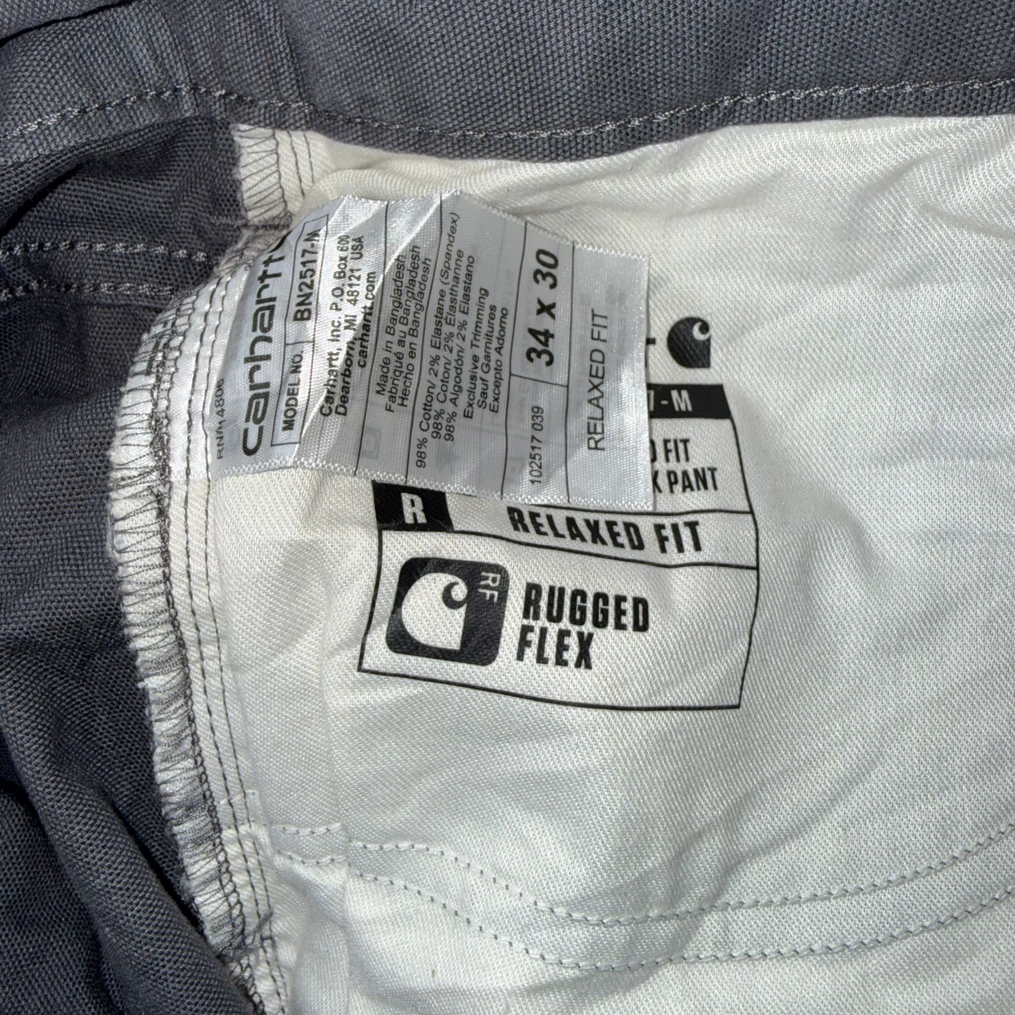 Carhartt Rugged Flex Relaxed Fit Work Shorts – Grey – W34