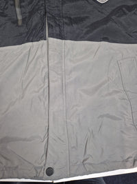 Harley-Davidson Riding Gear Nylon Jacket Grey Black Bar Shield Reflective Mens L