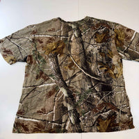 Kawasaki Realtree Camo T-Shirt XXL USA Flag Graphic Hunting Outdoor Cotton Tee