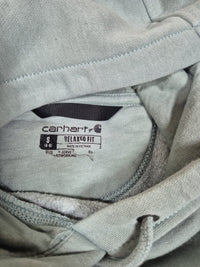 Carhartt Pullover Hoodie Sage Green Logo Print Size S