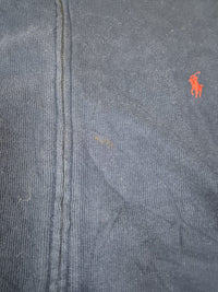 Polo Ralph Lauren Full Zip Jacket Cotton Knit Sweater Mock Neck Navy Size L