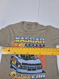 NASCAR Daytona 500 Racing Graphic T-Shirt Khaki Stock Car Size S