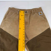 Carhartt Two-Tone Double Front Dungaree Trousers – Khaki/Brown – Size 38x30